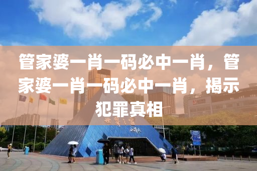 管家婆一肖一码必中一肖，管家婆一肖一码必中一肖，揭示犯罪真相