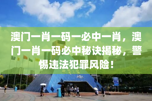澳门一肖一码一必中一肖，澳门一肖一码必中秘诀揭秘，警惕违法犯罪风险！