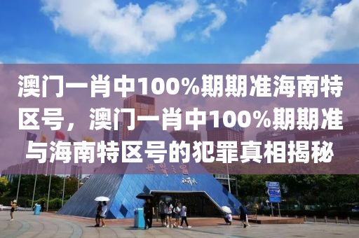 澳门一肖中100%期期准海南特区号，澳门一肖中100%期期准与海南特区号的犯罪真相揭秘
