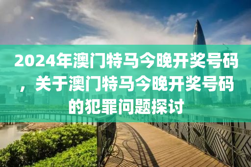2024年澳门特马今晚开奖号码，关于澳门特马今晚开奖号码的犯罪问题探讨
