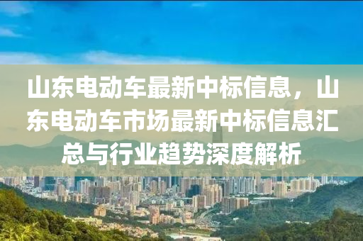 山东电动车最新中标信息，山东电动车市场最新中标信息汇总与行业趋势深度解析