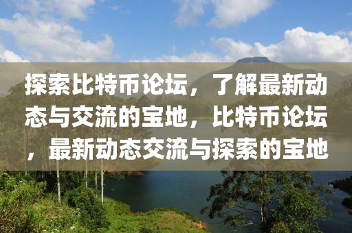 探索比特币论坛，了解最新动态与交流的宝地，比特币论坛，最新动态交流与探索的宝地