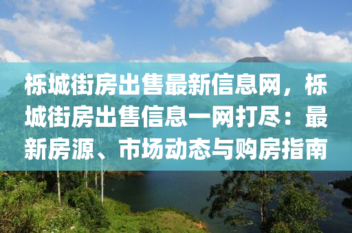 栎城街房出售最新信息网，栎城街房出售信息一网打尽：最新房源、市场动态与购房指南