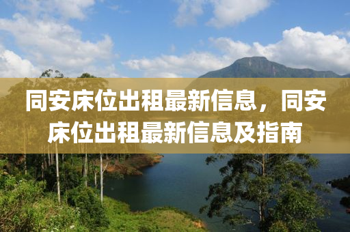 同安床位出租最新信息，同安床位出租最新信息及指南