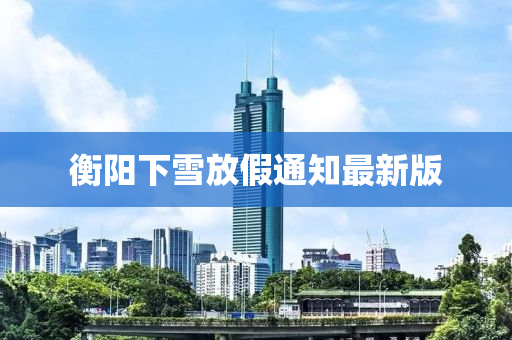 衡阳下雪放假通知最新版