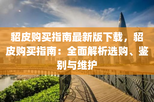 貂皮购买指南最新版下载，貂皮购买指南：全面解析选购、鉴别与维护
