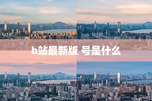 b站最新版 号是什么