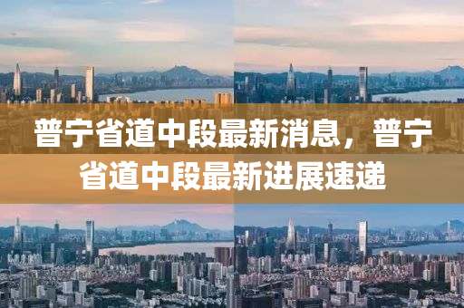 普宁省道中段最新消息，普宁省道中段最新进展速递