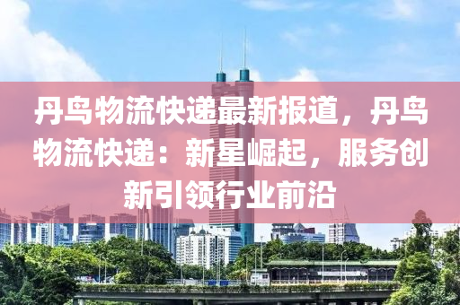 丹鸟物流快递最新报道，丹鸟物流快递：新星崛起，服务创新引领行业前沿