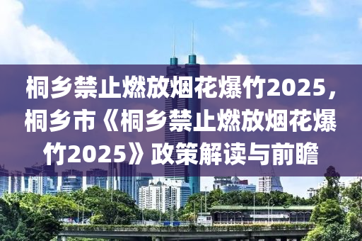 桐乡禁止燃放烟花爆竹2025，桐乡市《桐乡禁止燃放烟花爆竹2025》政策解读与前瞻