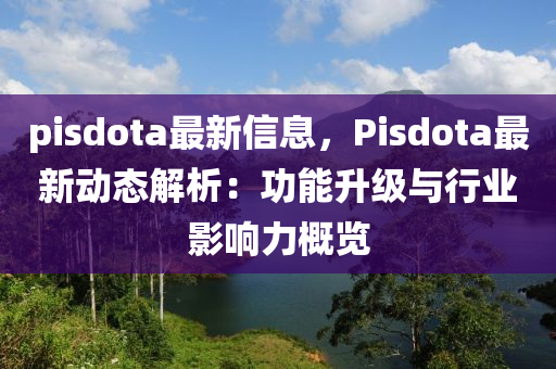 pisdota最新信息，Pisdota最新动态解析：功能升级与行业影响力概览