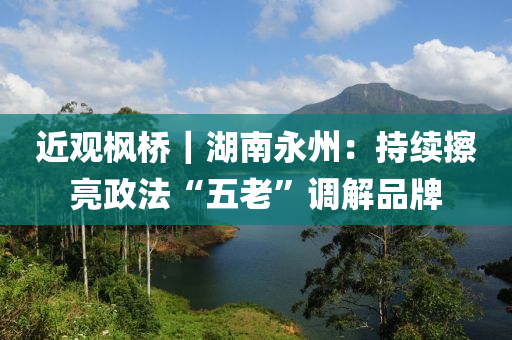 近观枫桥｜湖南永州：持续擦亮政法“五老”调解品牌