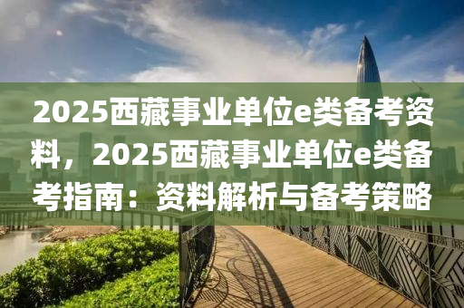 2025西藏事业单位e类备考资料，2025西藏事业单位e类备考指南：资料解析与备考策略