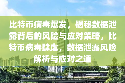 比特币病毒爆发，揭秘数据泄露背后的风险与应对策略，比特币病毒肆虐，数据泄露风险解析与应对之道