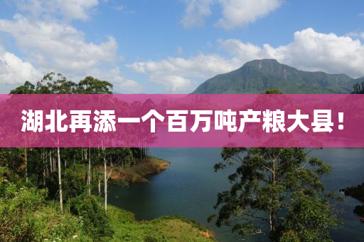 湖北再添一个百万吨产粮大县！