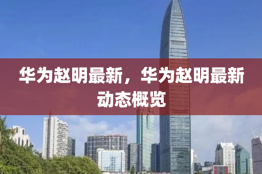 华为赵明最新，华为赵明最新动态概览