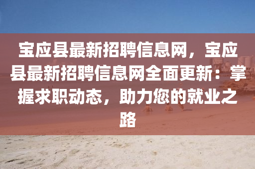 宝应县最新招聘信息网，宝应县最新招聘信息网全面更新：掌握求职动态，助力您的就业之路