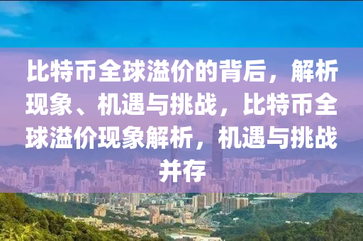 比特币全球溢价的背后，解析现象、机遇与挑战，比特币全球溢价现象解析，机遇与挑战并存