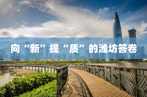 向“新”提“质”的潍坊答卷