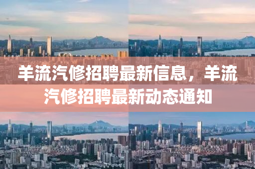 羊流汽修招聘最新信息，羊流汽修招聘最新动态通知