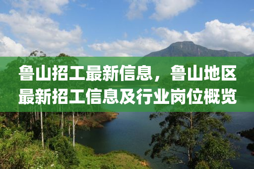 鲁山招工最新信息，鲁山地区最新招工信息及行业岗位概览