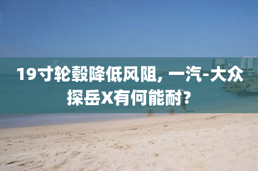 19寸轮毂降低风阻, 一汽-大众探岳X有何能耐？