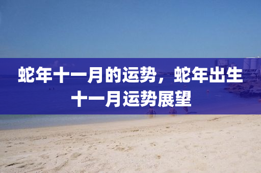 蛇年十一月的运势，蛇年出生十一月运势展望