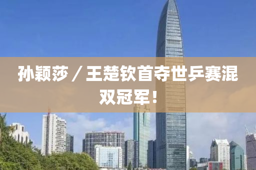孙颖莎／王楚钦首夺世乒赛混双冠军！