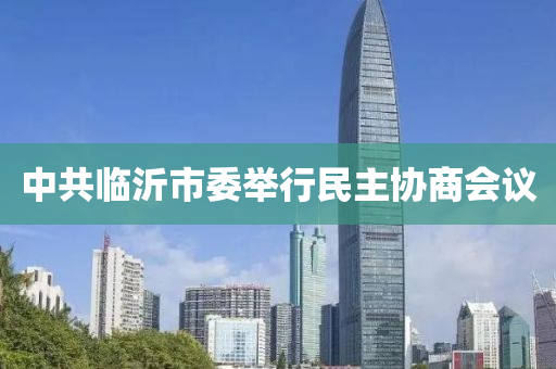 中共临沂市委举行民主协商会议