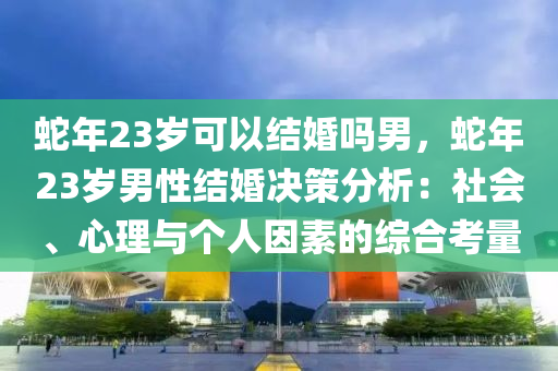 蛇年23岁可以结婚吗男，蛇年23岁男性结婚决策分析：社会、心理与个人因素的综合考量