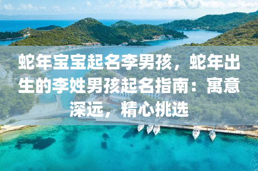 蛇年宝宝起名李男孩，蛇年出生的李姓男孩起名指南：寓意深远，精心挑选