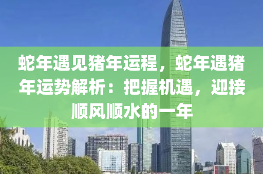 蛇年遇见猪年运程，蛇年遇猪年运势解析：把握机遇，迎接顺风顺水的一年