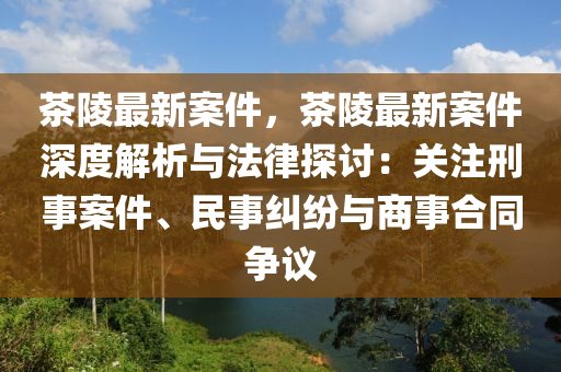 茶陵最新案件，茶陵最新案件深度解析与法律探讨：关注刑事案件、民事纠纷与商事合同争议