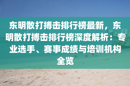 东明散打搏击排行榜最新，东明散打搏击排行榜深度解析：专业选手、赛事成绩与培训机构全览