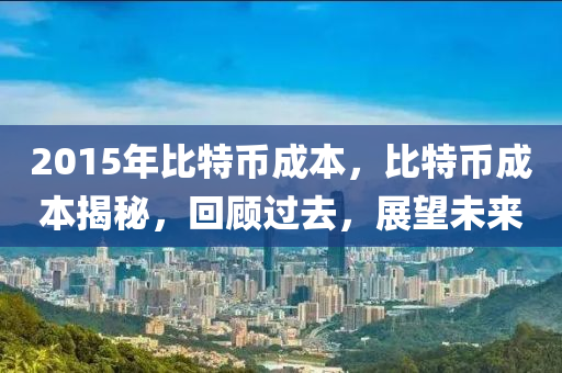 2015年比特币成本，比特币成本揭秘，回顾过去，展望未来