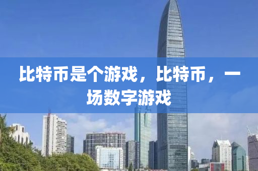 比特币是个游戏，比特币，一场数字游戏