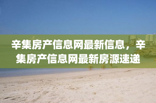 辛集房产信息网最新信息，辛集房产信息网最新房源速递