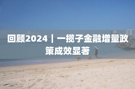 回顾2024｜一揽子金融增量政策成效显著