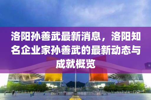 洛阳孙善武最新消息，洛阳知名企业家孙善武的最新动态与成就概览