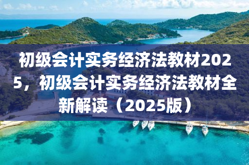 初级会计实务经济法教材2025，初级会计实务经济法教材全新解读（2025版）