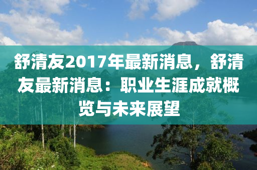 舒清友2017年最新消息，舒清友最新消息：职业生涯成就概览与未来展望