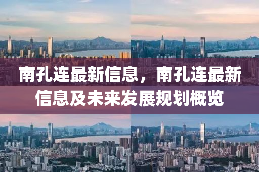 南孔连最新信息，南孔连最新信息及未来发展规划概览