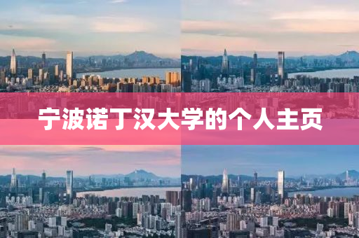宁波诺丁汉大学的个人主页