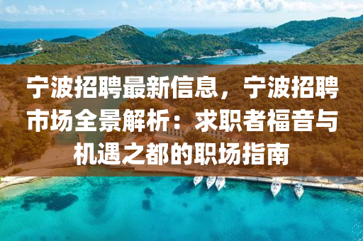 宁波招聘最新信息，宁波招聘市场全景解析：求职者福音与机遇之都的职场指南