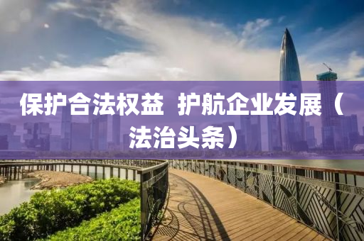 保护合法权益  护航企业发展（法治头条）