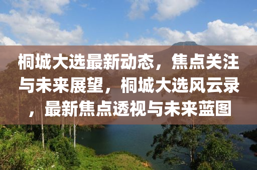 桐城大选最新动态，焦点关注与未来展望，桐城大选风云录，最新焦点透视与未来蓝图