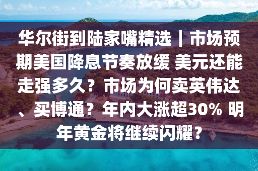 华尔街到陆家嘴精选｜市场预期美国降息节奏放缓 美元还能走强多久？市场为何卖英伟达、买博通？年内大涨超30% 明年黄金将继续闪耀？