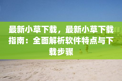最新小草下载，最新小草下载指南：全面解析软件特点与下载步骤