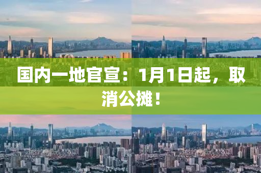国内一地官宣：1月1日起，取消公摊！