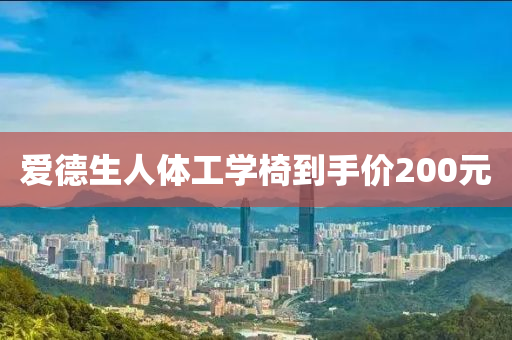 爱德生人体工学椅到手价200元